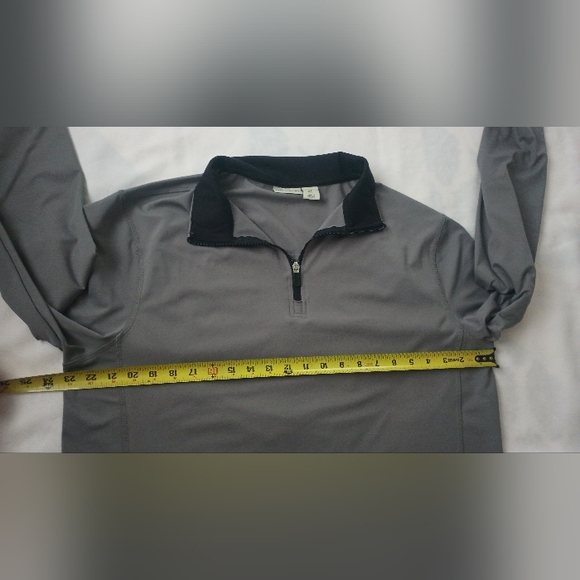 Rorie Whelan Golf Shirts Men's L Gray Long Sleeve 1/4 Zip Dry Wicking Good Condi - Picture 7 of 14